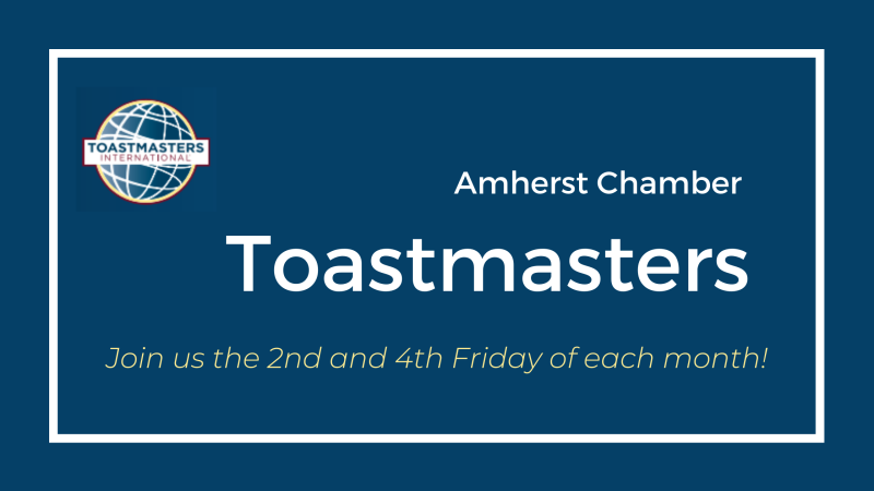 Welcome to the Amherst Chamber Toastmasters website